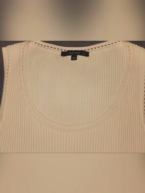 Gucci Viscose Cream Ribbed Tank Top Size XSmall